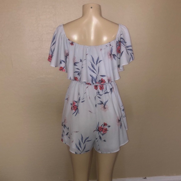 Harper & Me White Flowered Romper - Picture 2 of 3